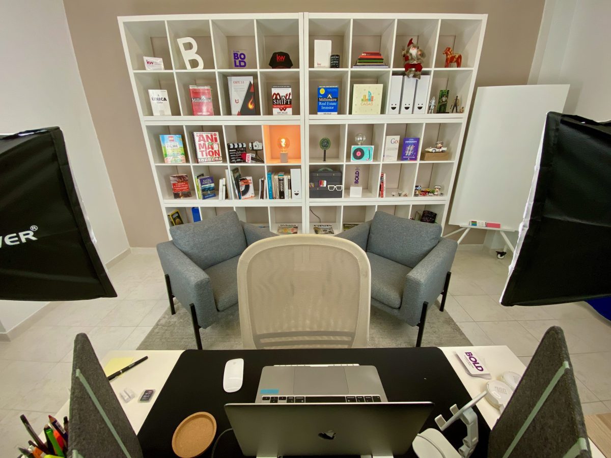 Ambiente personalizado para KW Keller Williams Estudio de gravação multimedia 360mix Studio ED